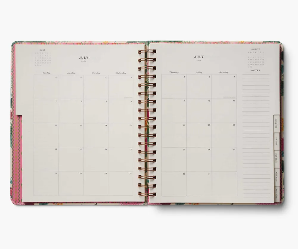2025-2026 17-Month Academic Hardcover Spiral Planner|RIFLE PAPER Co. Fashion