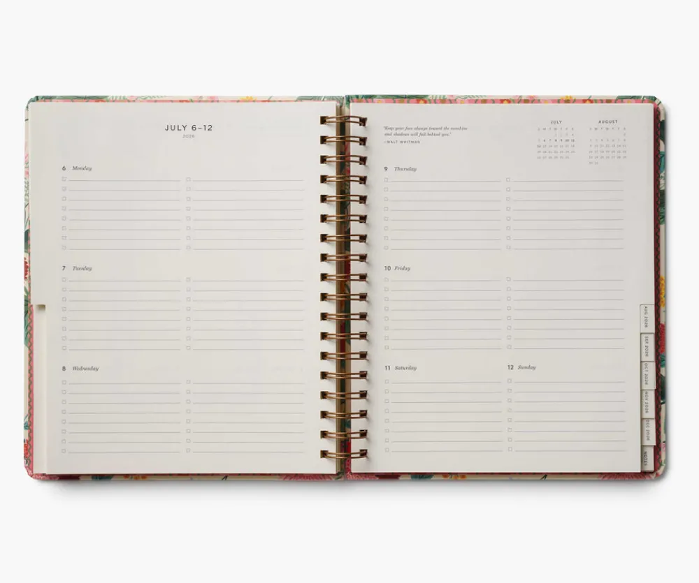 2025-2026 17-Month Academic Hardcover Spiral Planner|RIFLE PAPER Co. Fashion