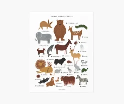 Animal Alphabet Chart Art Print|RIFLE PAPER Co. Best