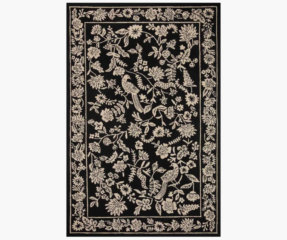 Arboretum Aviary Wool-Hooked Rug|RIFLE PAPER Co. Clearance