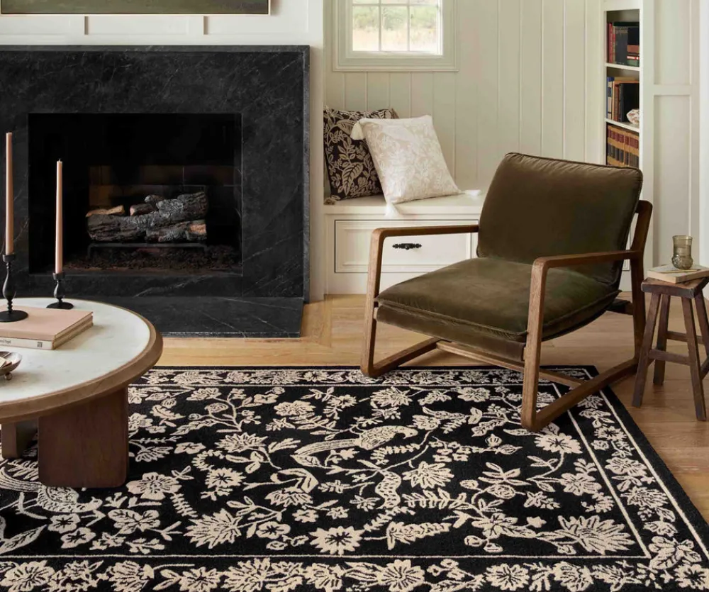 Arboretum Aviary Wool-Hooked Rug|RIFLE PAPER Co. Clearance
