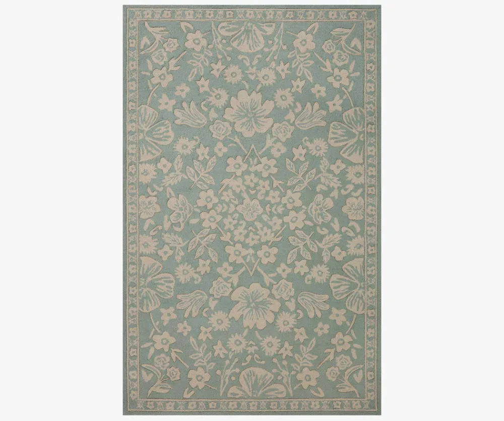 Arboretum Rose Garden Wool-Hooked Rug|RIFLE PAPER Co. Clearance