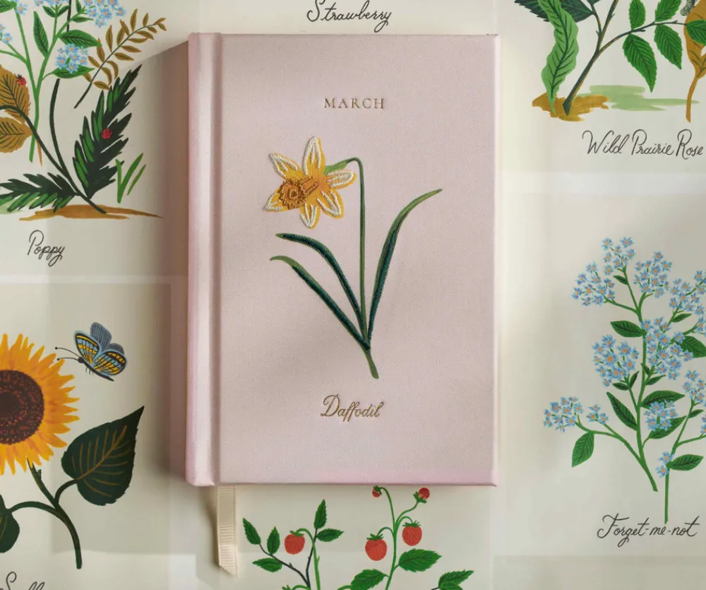 Birth Month Mini Embroidered Journal|RIFLE PAPER Co. Online