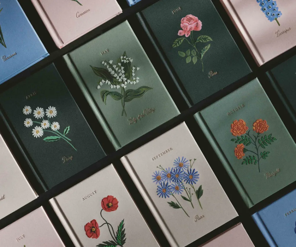Birth Month Mini Embroidered Journal|RIFLE PAPER Co. Online