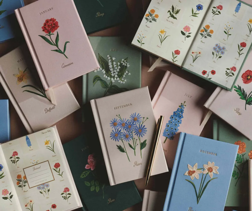 Birth Month Mini Embroidered Journal|RIFLE PAPER Co. Online