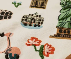 Bon Voyage Embroidered Pillow|RIFLE PAPER Co. New