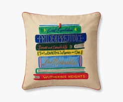 Book Club Embroidered Pillow|RIFLE PAPER Co. New