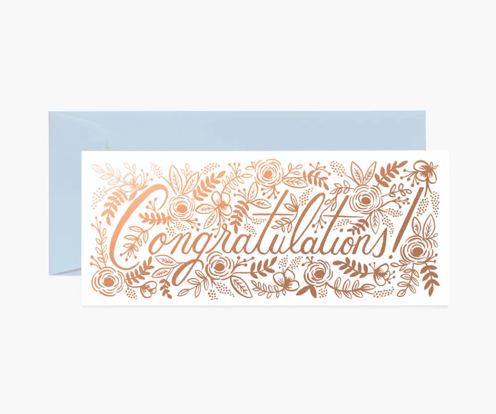 Champagne Floral Congrats|RIFLE PAPER Co. Outlet