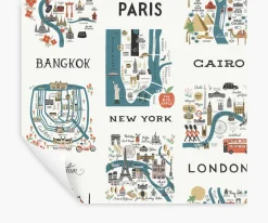 City Maps Peel & Stick Wallpaper|RIFLE PAPER Co. Clearance