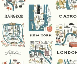 City Maps Peel & Stick Wallpaper|RIFLE PAPER Co. Clearance