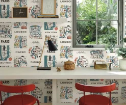 City Maps Peel & Stick Wallpaper|RIFLE PAPER Co. Clearance