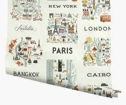 City Maps Wallpaper|RIFLE PAPER Co. Clearance
