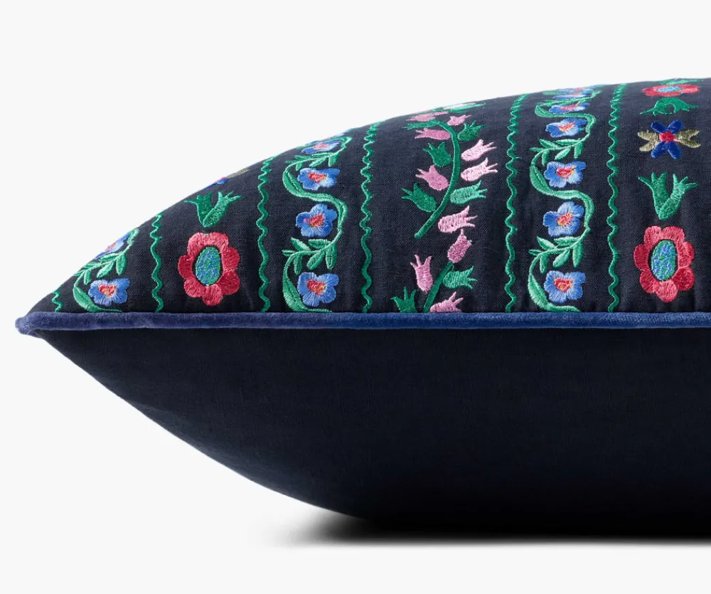 Delphine Embroidered Pillow|RIFLE PAPER Co. Hot