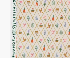Easter Lattice Canvas Metallic Fabric|RIFLE PAPER Co. Hot