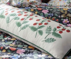 Embroidered Lumbar Pillow Cover|RIFLE PAPER Co. Hot