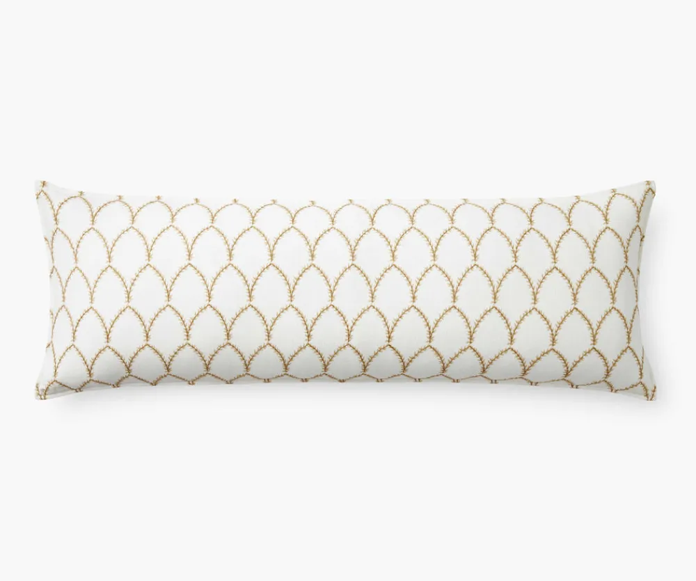 Embroidered Lumbar Pillow Cover|RIFLE PAPER Co. Outlet
