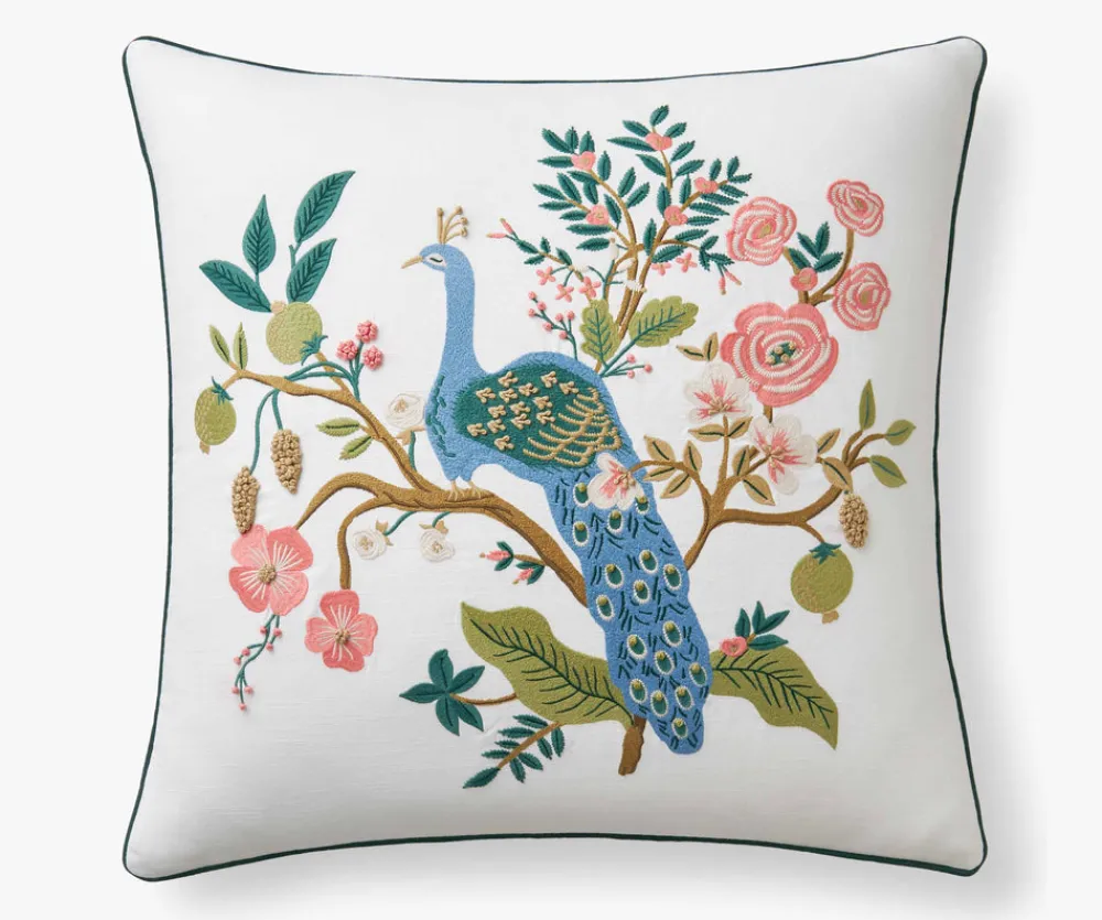 Embroidered Pillow Cover|RIFLE PAPER Co. Fashion