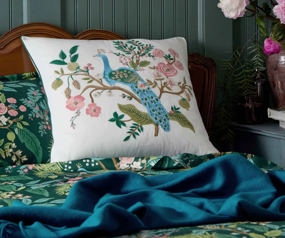 Embroidered Pillow Cover|RIFLE PAPER Co. Fashion