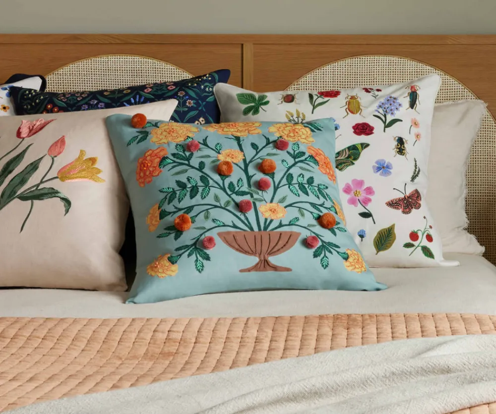 Estee Embroidered Pillow|RIFLE PAPER Co. Outlet