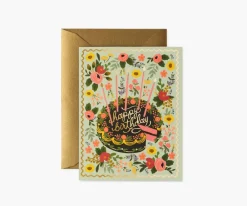 Floral Cake Birthday Greeting Card|RIFLE PAPER Co. Clearance