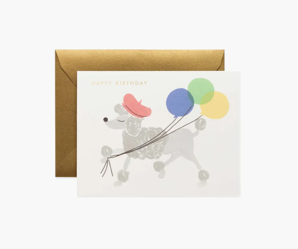 French Poodle Birthday Card|RIFLE PAPER Co. Best