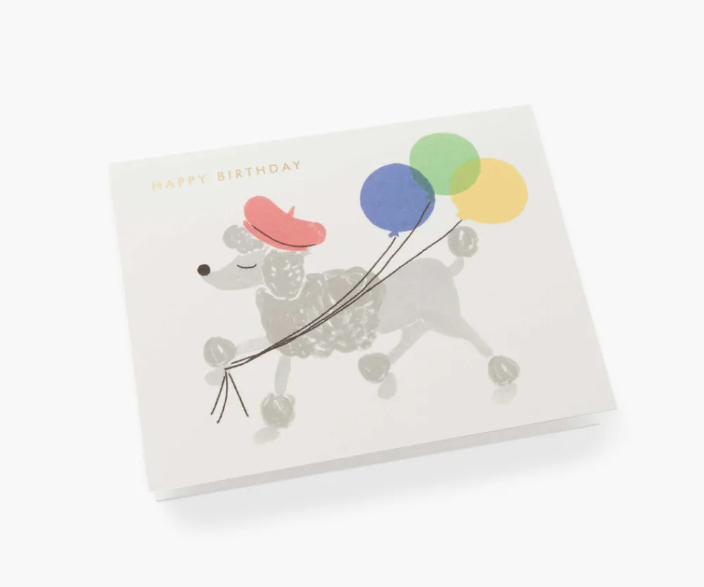 French Poodle Birthday Card|RIFLE PAPER Co. Best