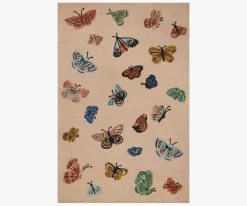 Highgrove Butterfly House Wool Hooked Rug|RIFLE PAPER Co. Clearance