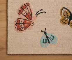 Highgrove Butterfly House Wool Hooked Rug|RIFLE PAPER Co. Clearance