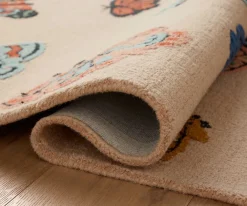 Highgrove Butterfly House Wool Hooked Rug|RIFLE PAPER Co. Clearance