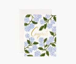 Hydrangea Congrats Greeting Card|RIFLE PAPER Co. Fashion