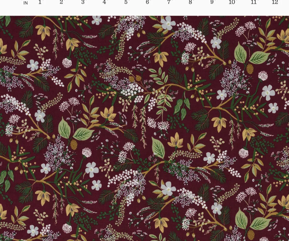 Juniper Forest Cotton Fabric|RIFLE PAPER Co. New