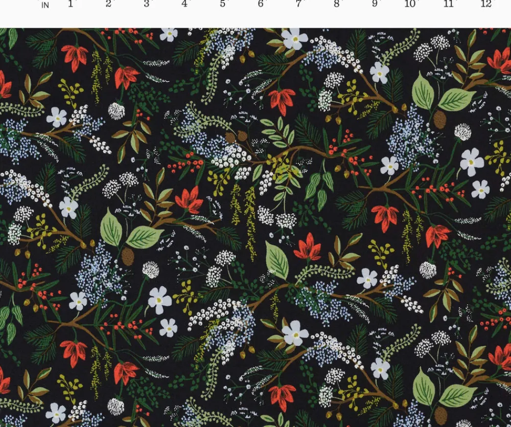 Juniper Forest Cotton Fabric|RIFLE PAPER Co. New