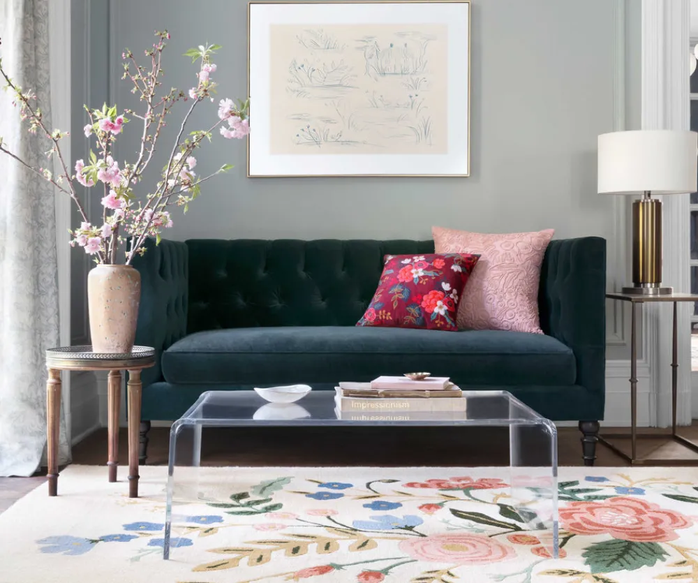 Les Fleurs Floral Vines Wool-Hooked Rug|RIFLE PAPER Co. Discount