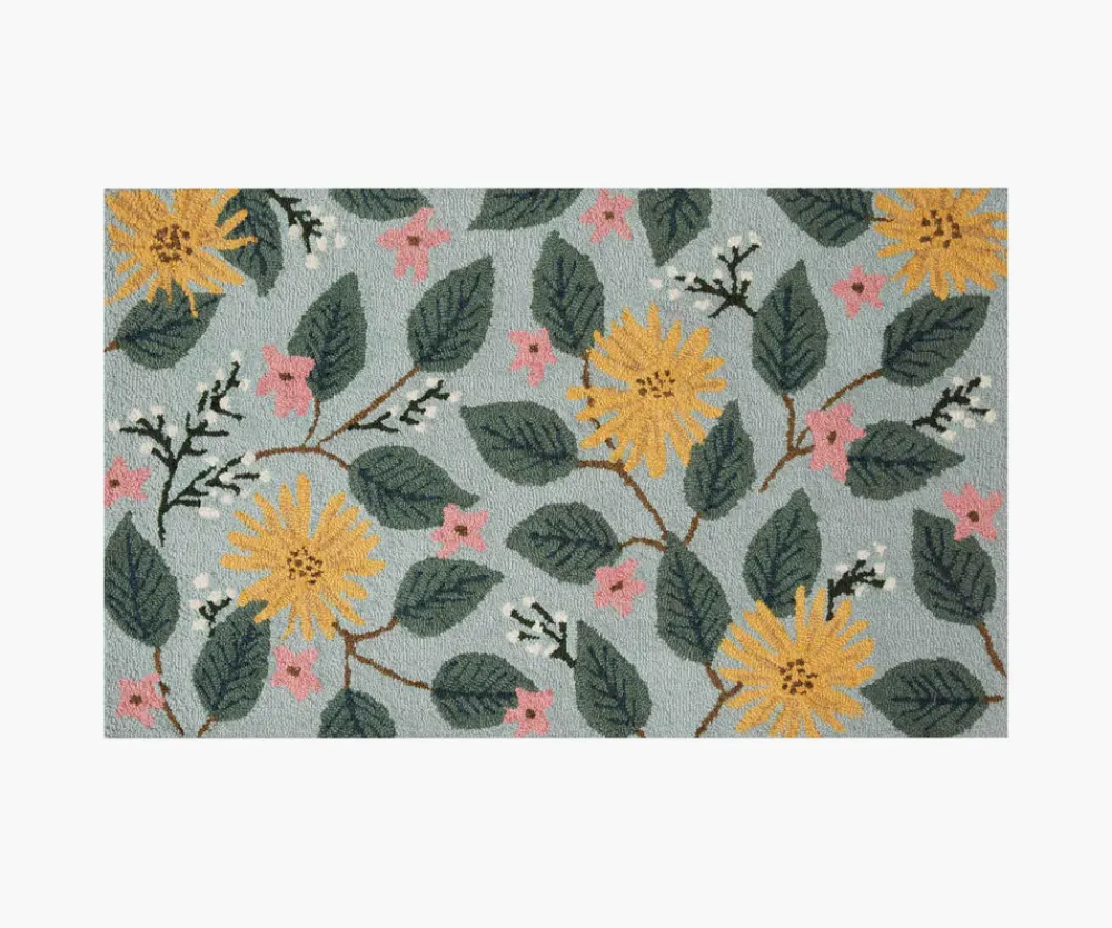 Minnie Dandelion Wool-Hooked Rug|RIFLE PAPER Co. Sale