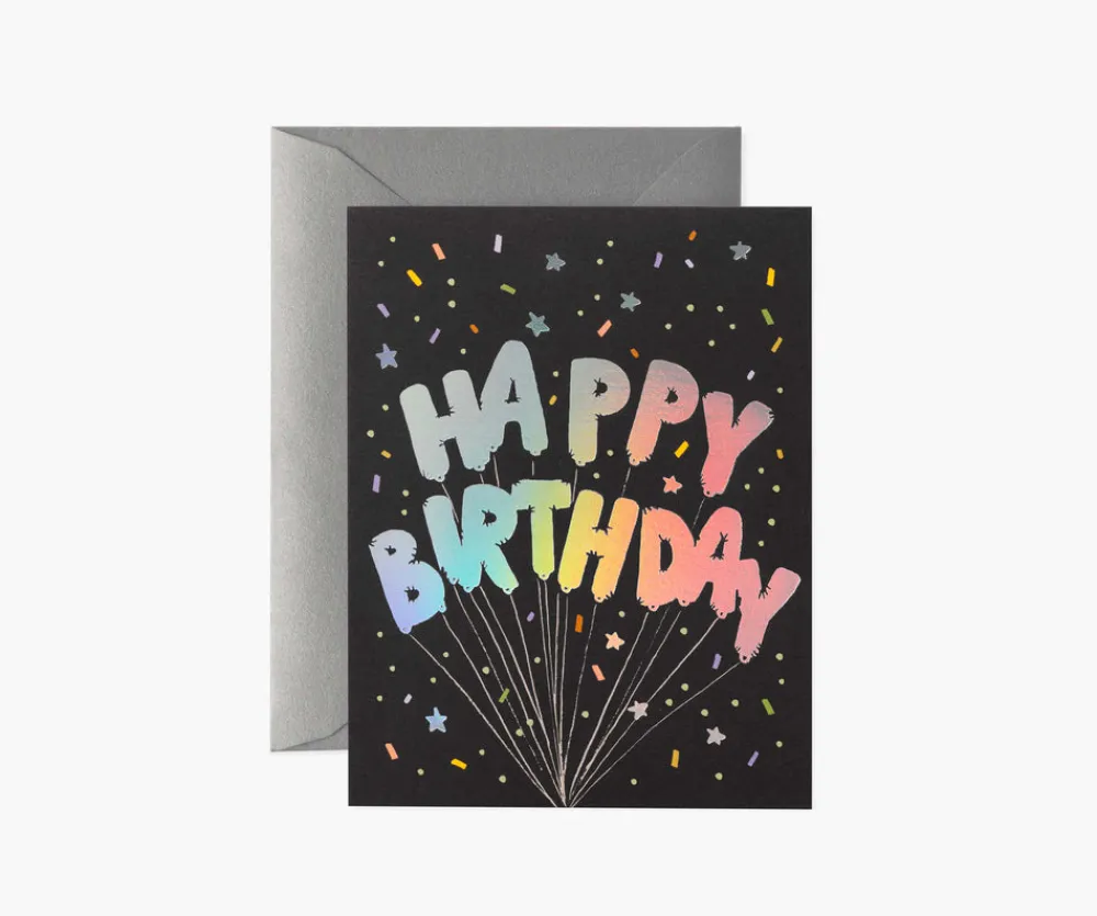 Mylar Birthday Balloons Greeting Card|RIFLE PAPER Co. Outlet