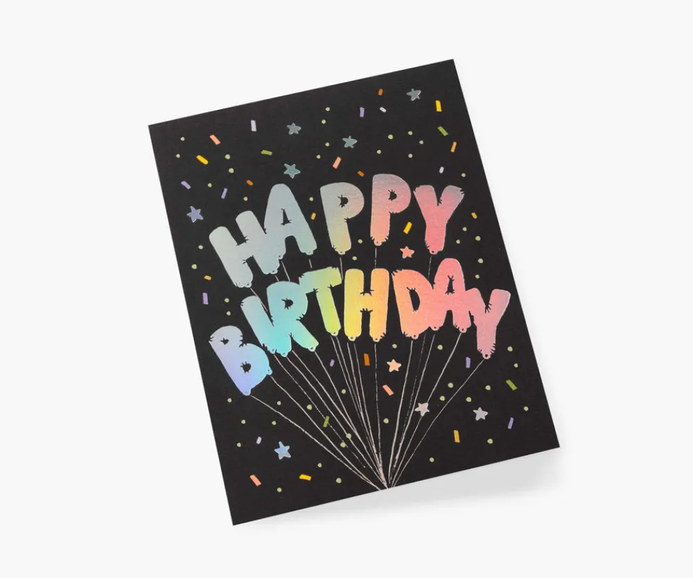 Mylar Birthday Balloons Greeting Card|RIFLE PAPER Co. Outlet