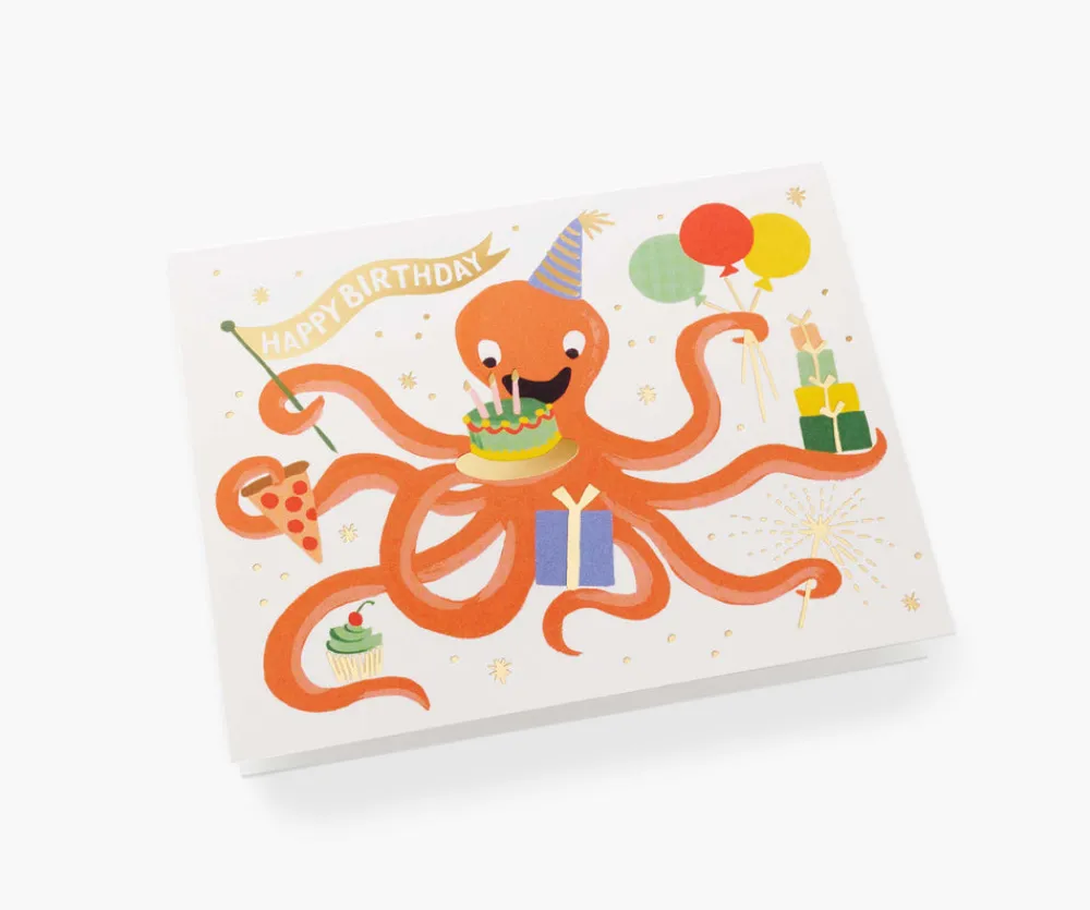 Octopus Birthday Greeting Card|RIFLE PAPER Co. New