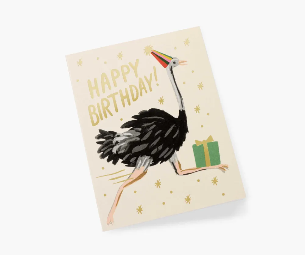 Ostrich Birthday Greeting Card|RIFLE PAPER Co. Sale