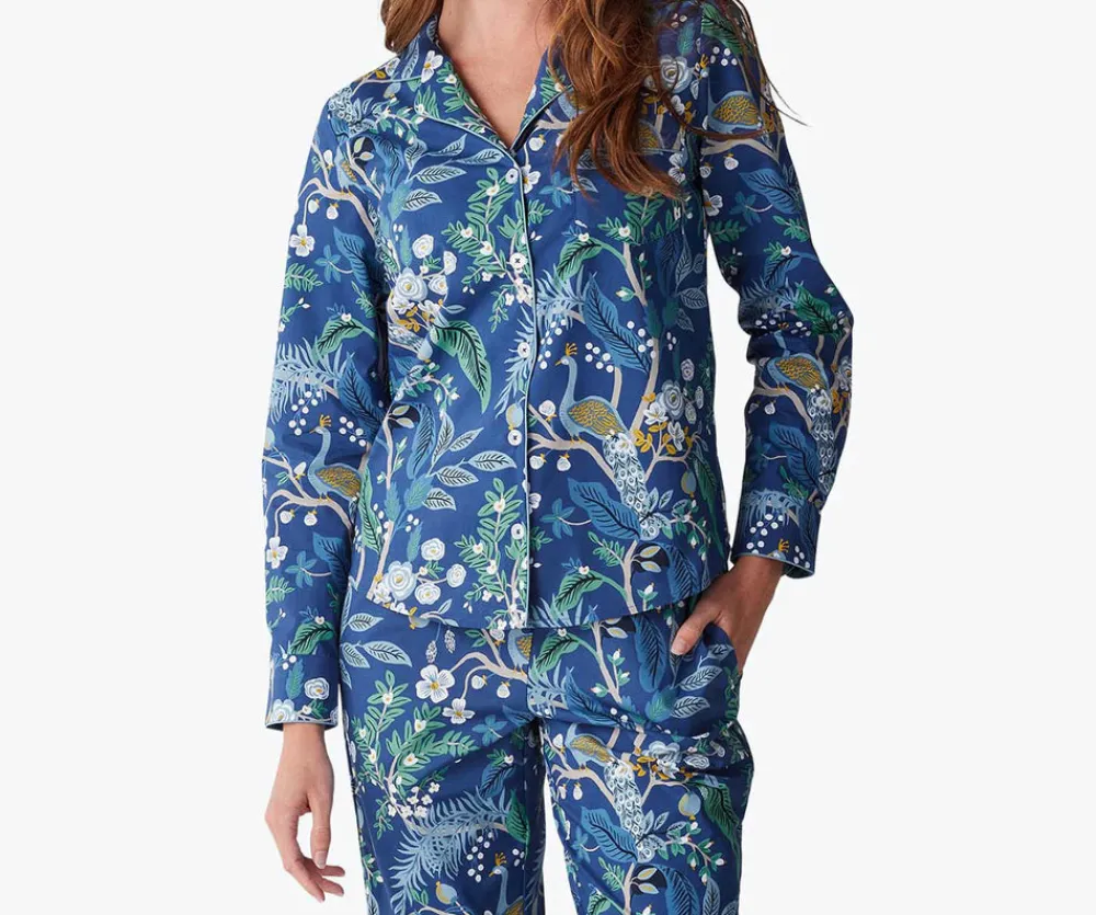 Poplin Button Front Long Set|RIFLE PAPER Co. Discount