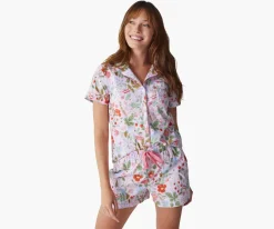 Poplin Button Front Short Set|RIFLE PAPER Co. Outlet
