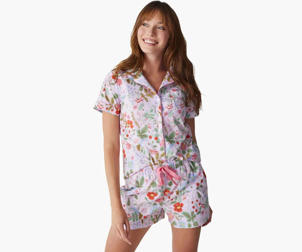 Poplin Button Front Short Set|RIFLE PAPER Co. Outlet