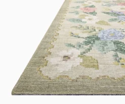 Rosa Antique Rose Power Loomed Rug|RIFLE PAPER Co. Fashion