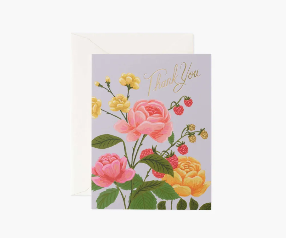 Roses Thank You Greeting Card|RIFLE PAPER Co. Fashion