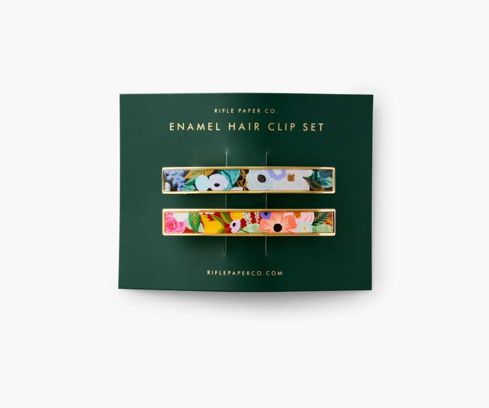 Set of 2 Enamel Hair Clips|RIFLE PAPER Co. Fashion