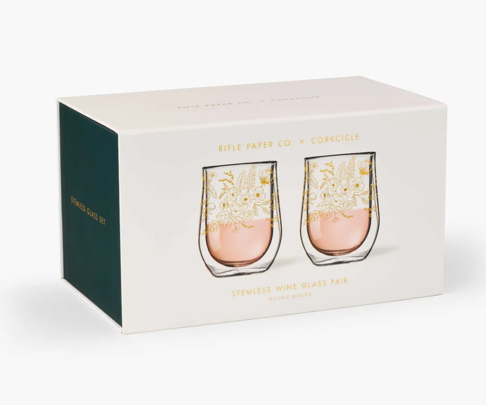 Stemless Glass Set|RIFLE PAPER Co. Fashion