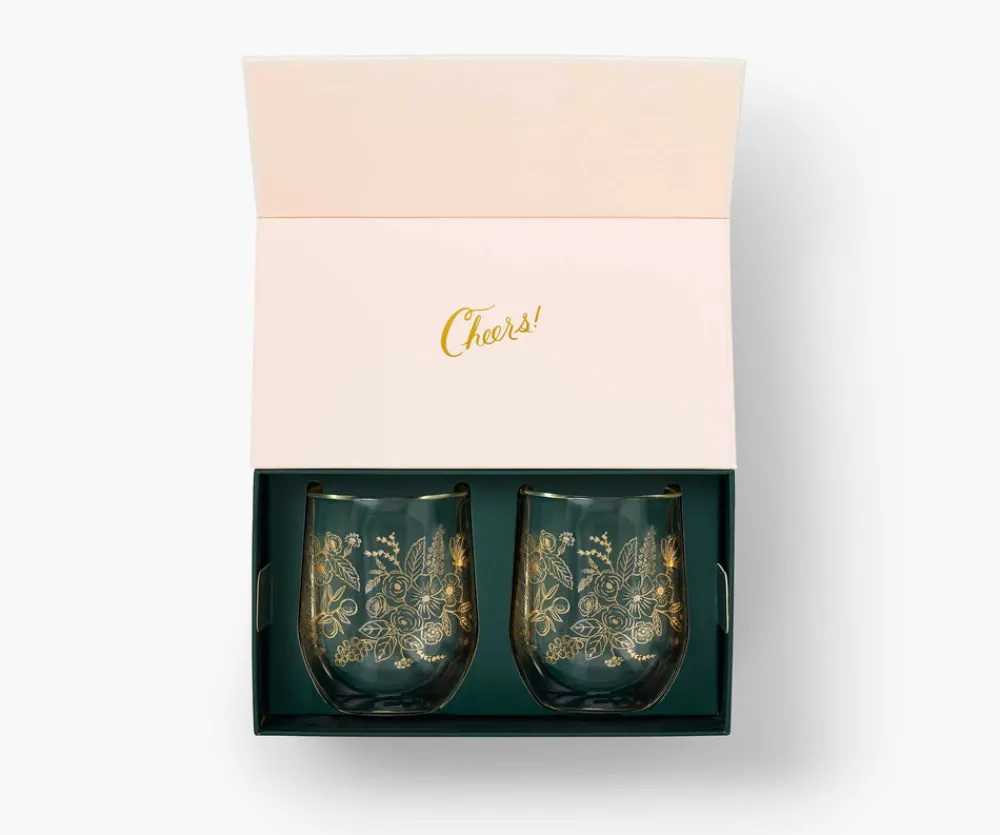 Stemless Glass Set|RIFLE PAPER Co. Fashion