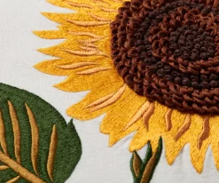 Sunflower Embroidered Pillow|RIFLE PAPER Co. Best