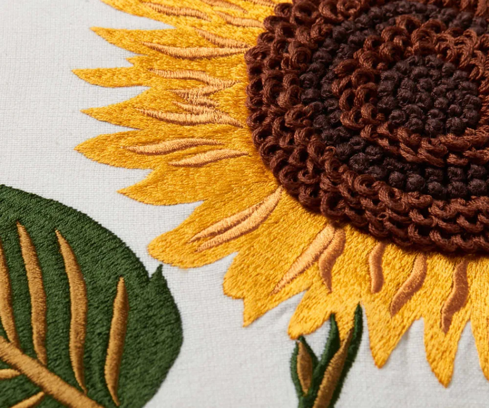 Sunflower Embroidered Pillow|RIFLE PAPER Co. Best