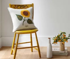 Sunflower Embroidered Pillow|RIFLE PAPER Co. Best